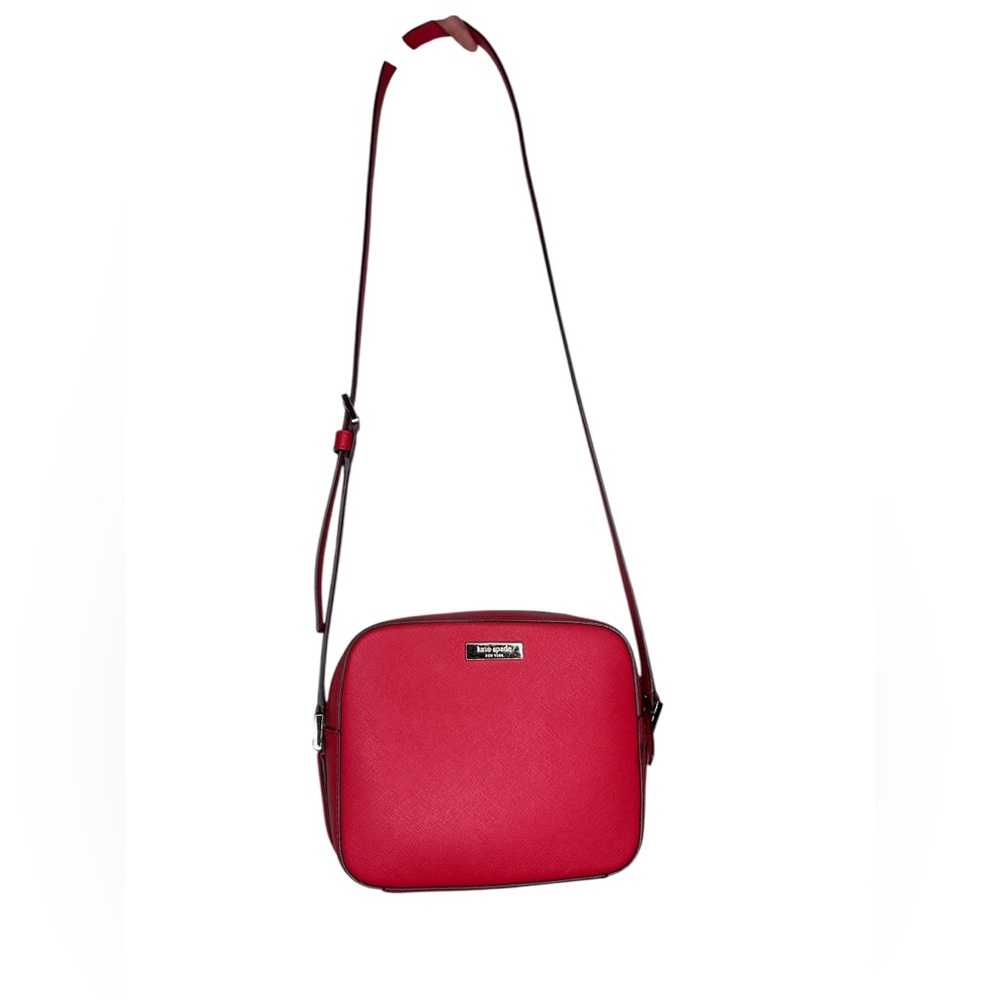 Authentic 90s Kate Spade Red Leather Crossbody Bag